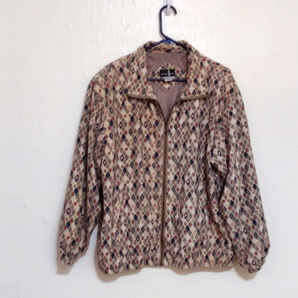 Silk Ncounter Diamond 100% Silk Full Zip Jacket